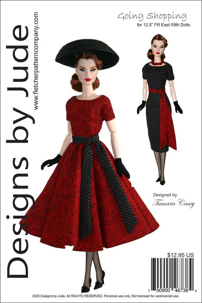 Going Shopping Doll Clothes Sewing Pattern for FR East 59th Integrity Dolls