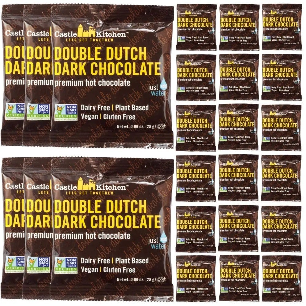 Castle Kitchen Hot Chocolate Packets, 1oz Single Serve Mix (25 Pack) Rich &