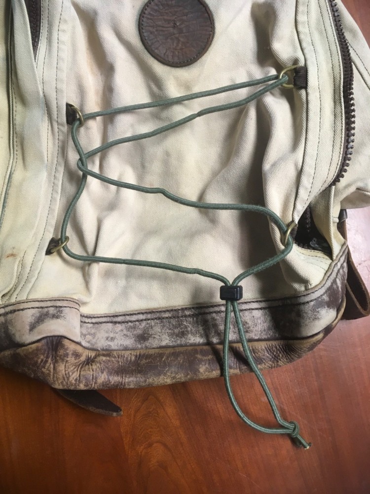 Duluth Pack Canvas Backpack Leather Straps USA Vintage