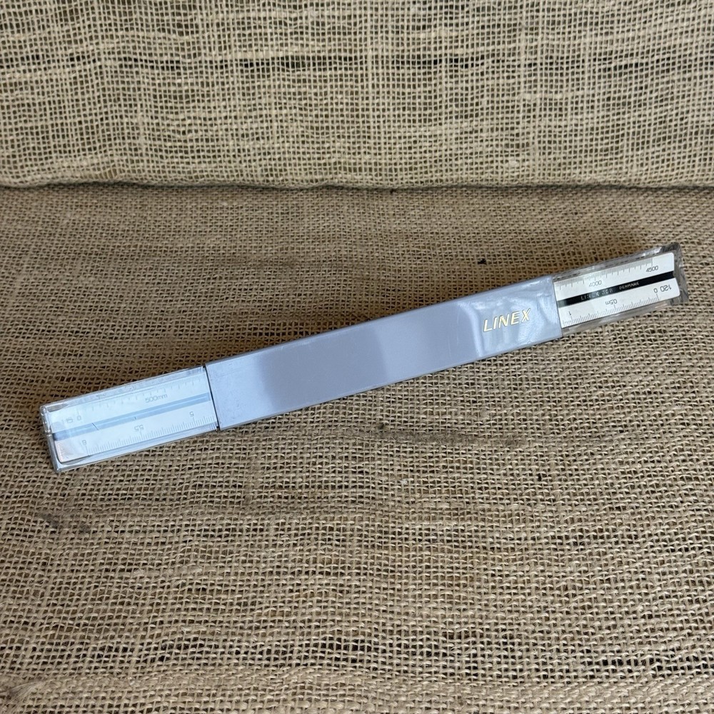 Linex  308 Triangular Graphics Engineering Drawing ruler in original case