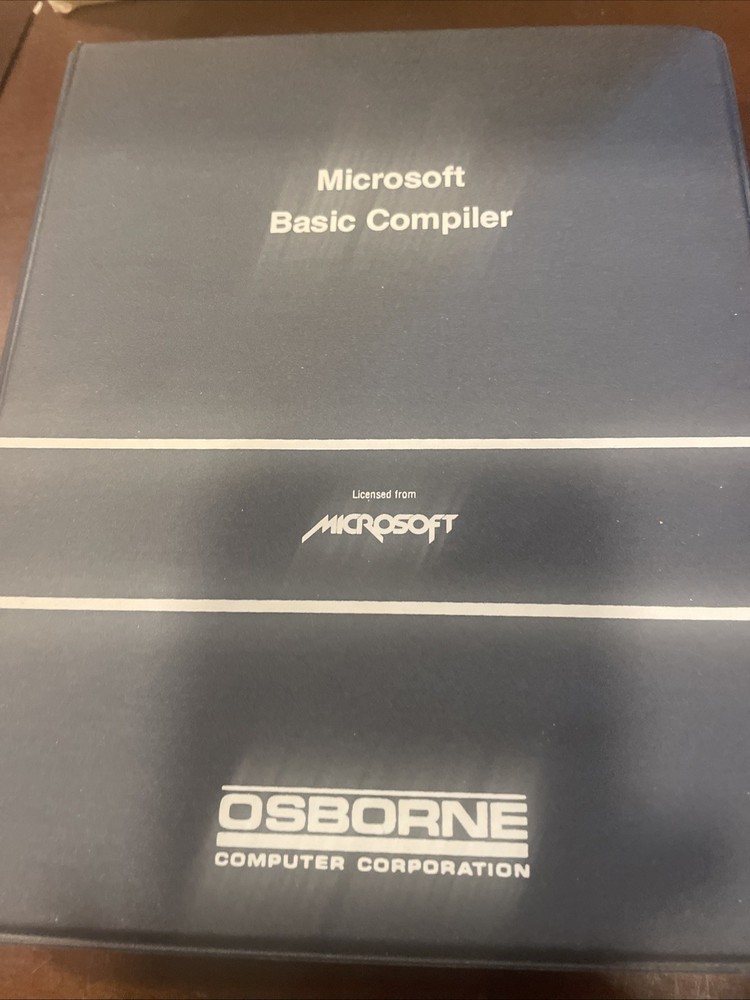 Microsoft Basic Compiler. Licensed for Use on Osbore Computers from Microsoft