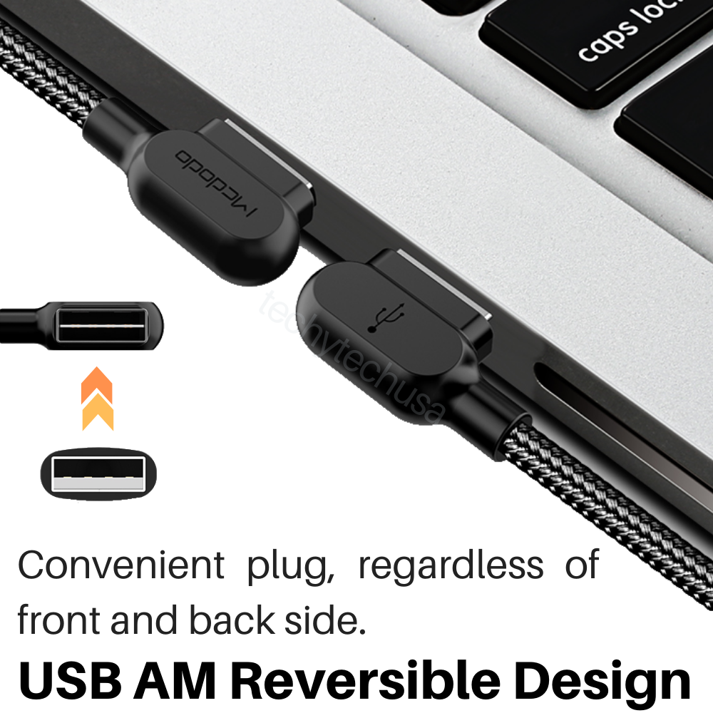 3Pack Mcdodo 90 Degree Braided USB Charging Cable Data Charger Lot For iPhone 11