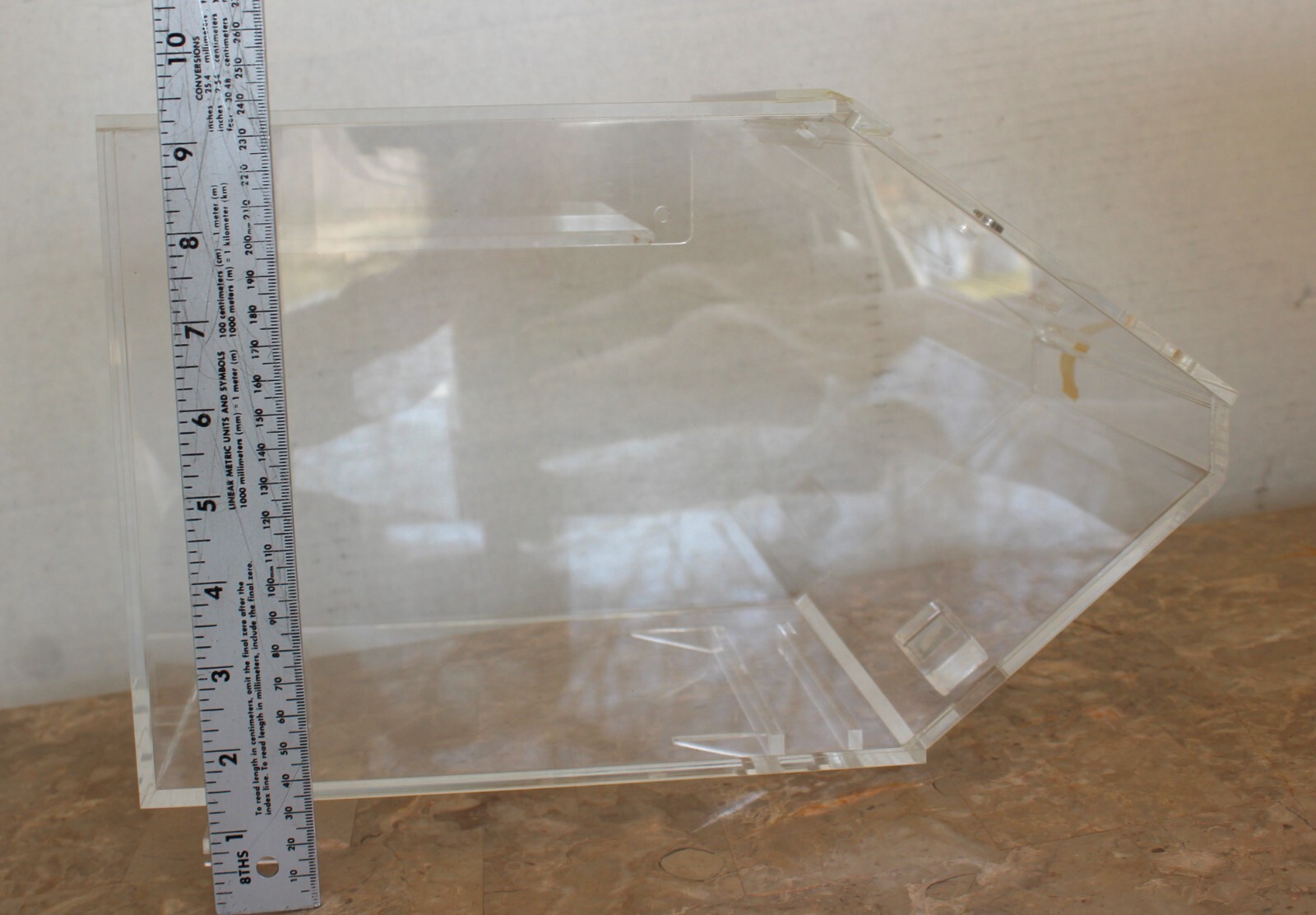 Acrylic Storage Bin Container w/Hinged Lid for use with candy gondola