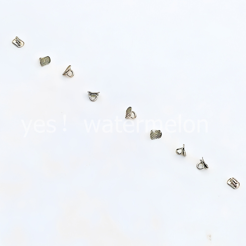 100 Pcs Dental Orthodontic Direct Bond Eyelet Rectangular Base Lingual Button