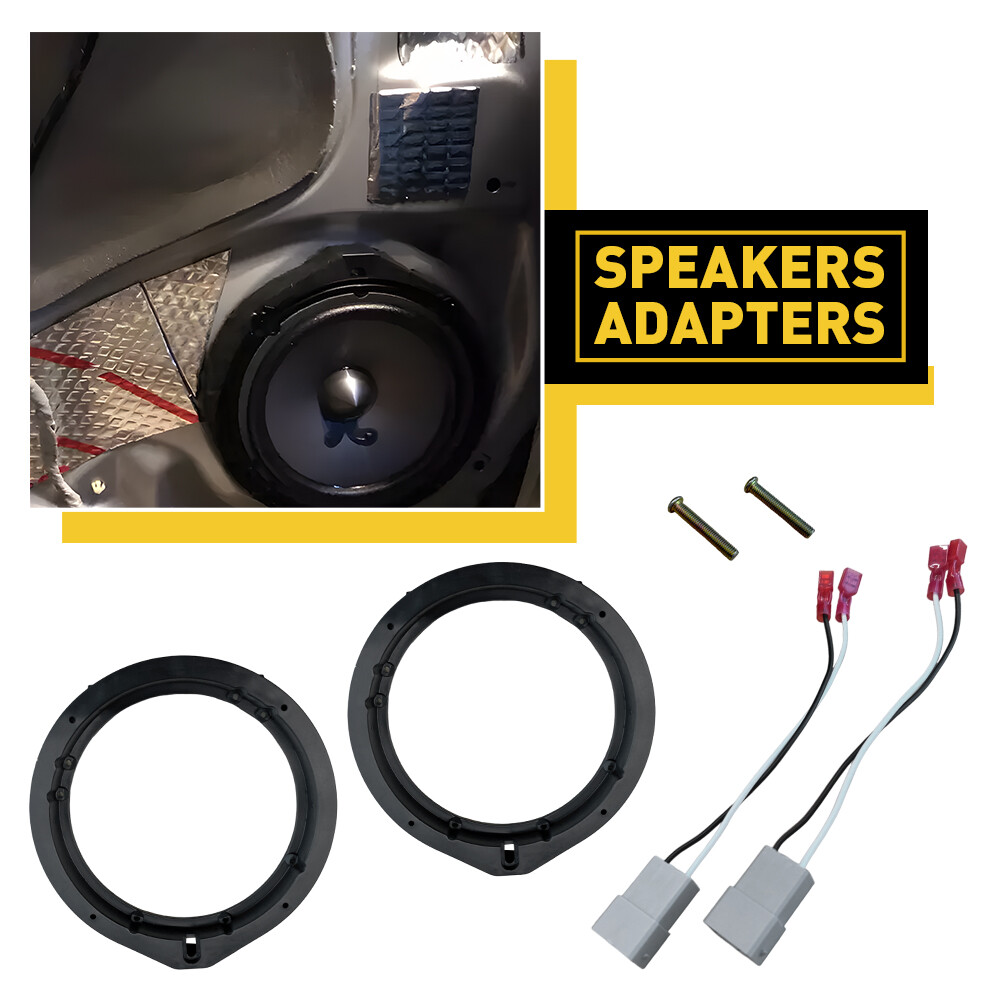 2pcs Fit HONDA CRZ (2011-2016) Door Speaker Upgrade 6.5" Spacer Harness Adapter