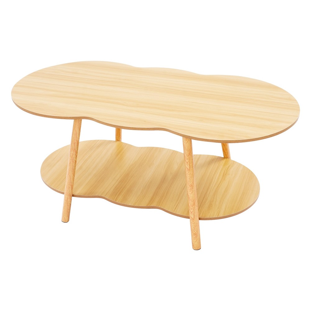2-Tier Sofa Table Max 66.14 lbs Cloud Shape End Table 19.7in H Coffee Table