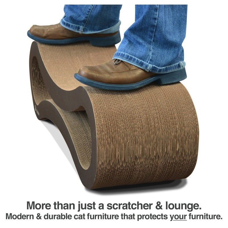 Reversible Cat Scratcher Lounge Bed Eco-Friendly Durable Multi-Functional Design