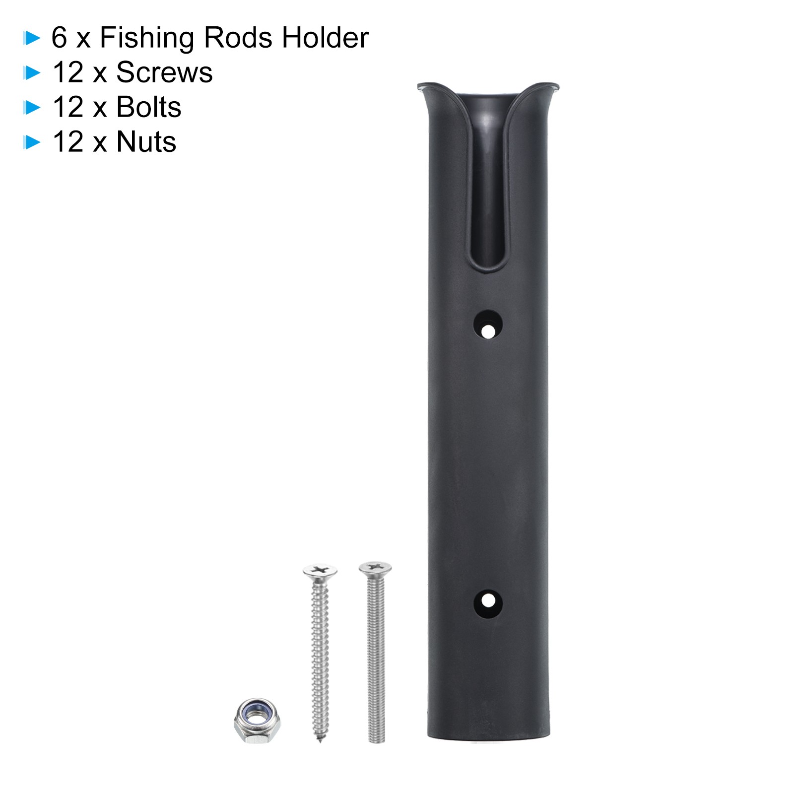 6Pcs Fishing Rod Holder Racks Plastic Boat Pole Bracket Fishing Tube