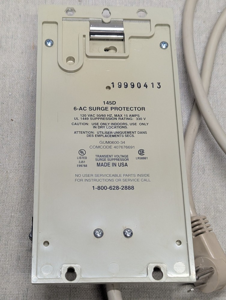 Lucent 145D 6-AC Surge Protector Transient Voltage Surge Suppressor