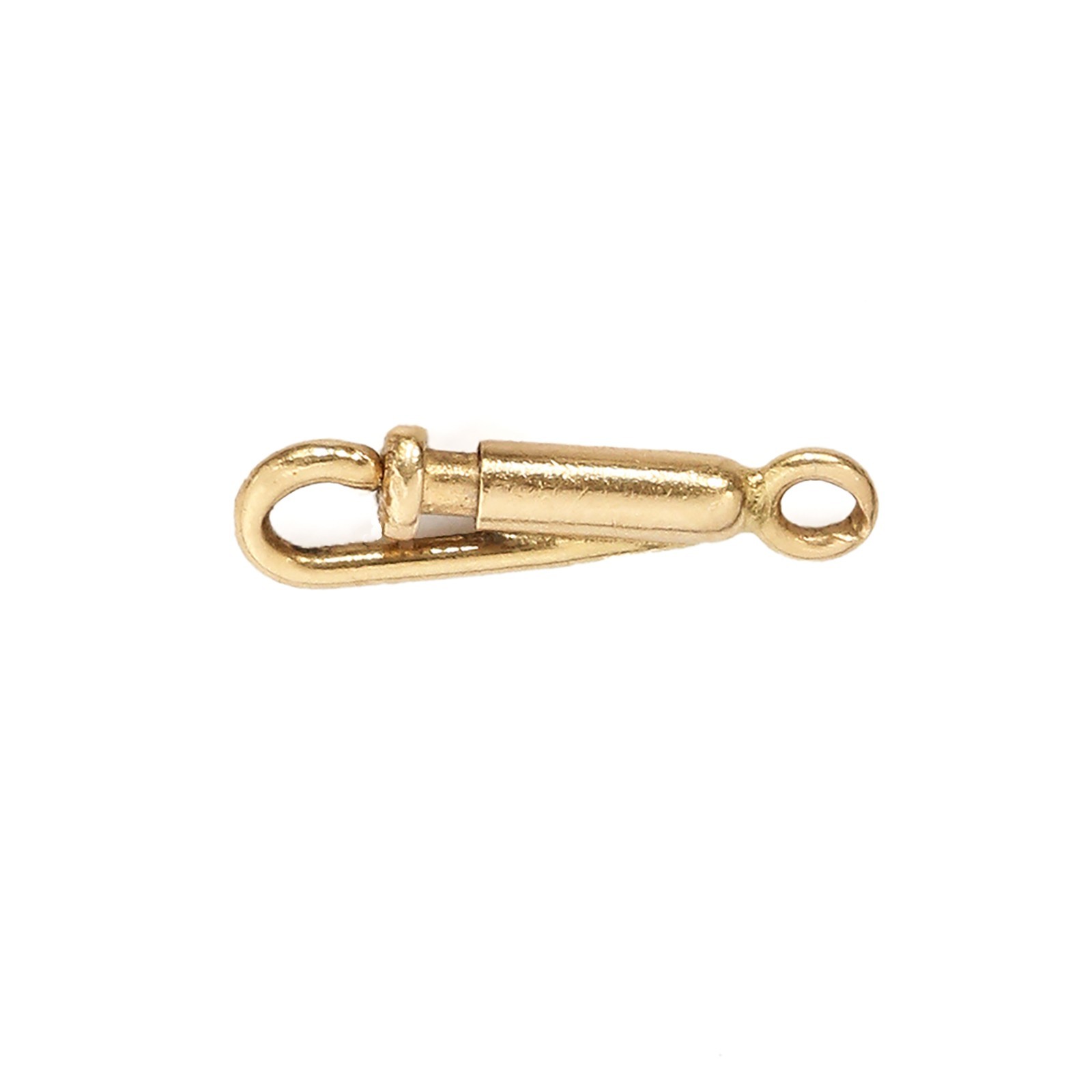 Vintage 14kt yellow gold push lock clasp. Circa 1960.