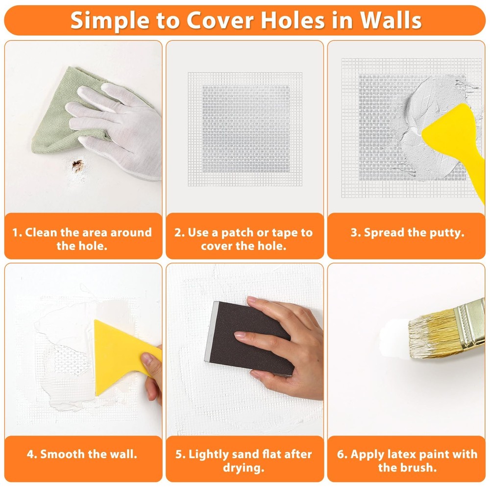 Dry Wall Patch Repair Kit, 22OZ Spackle Paste White Putty white