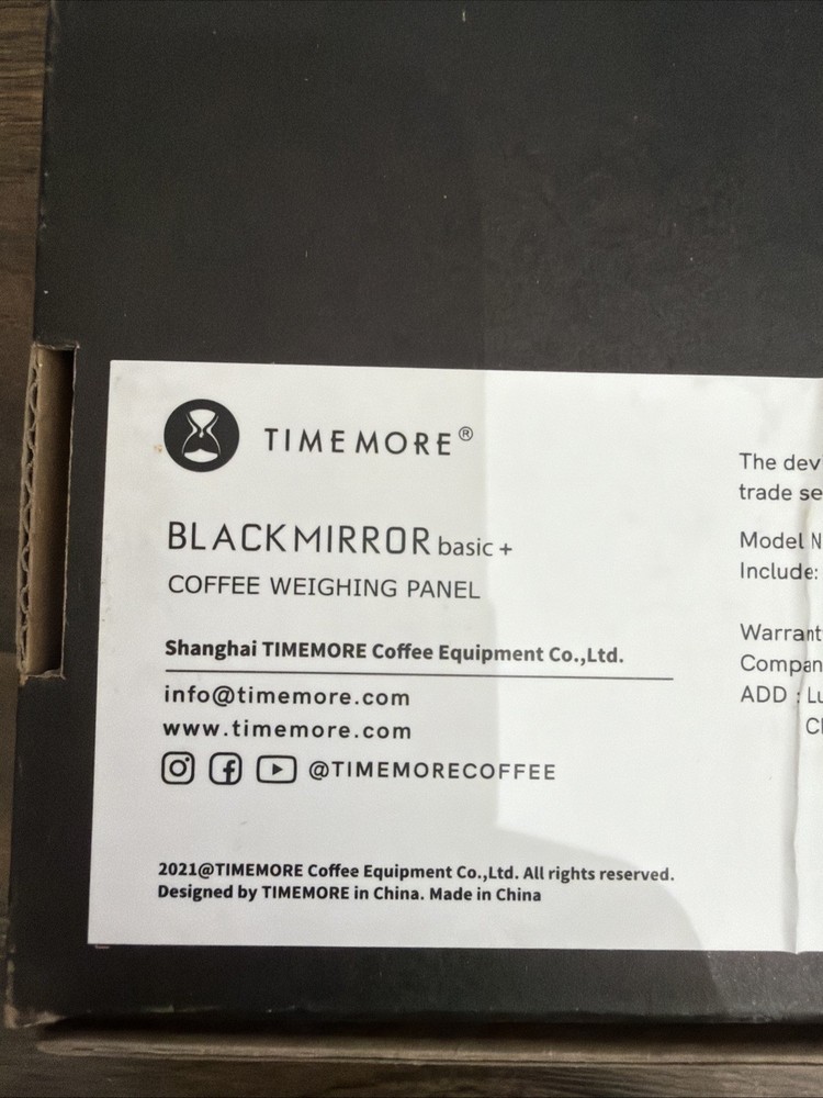 Timemore Black Mirror Basic + Coffee Espresso Weighing Platform Scale NEW Tes006