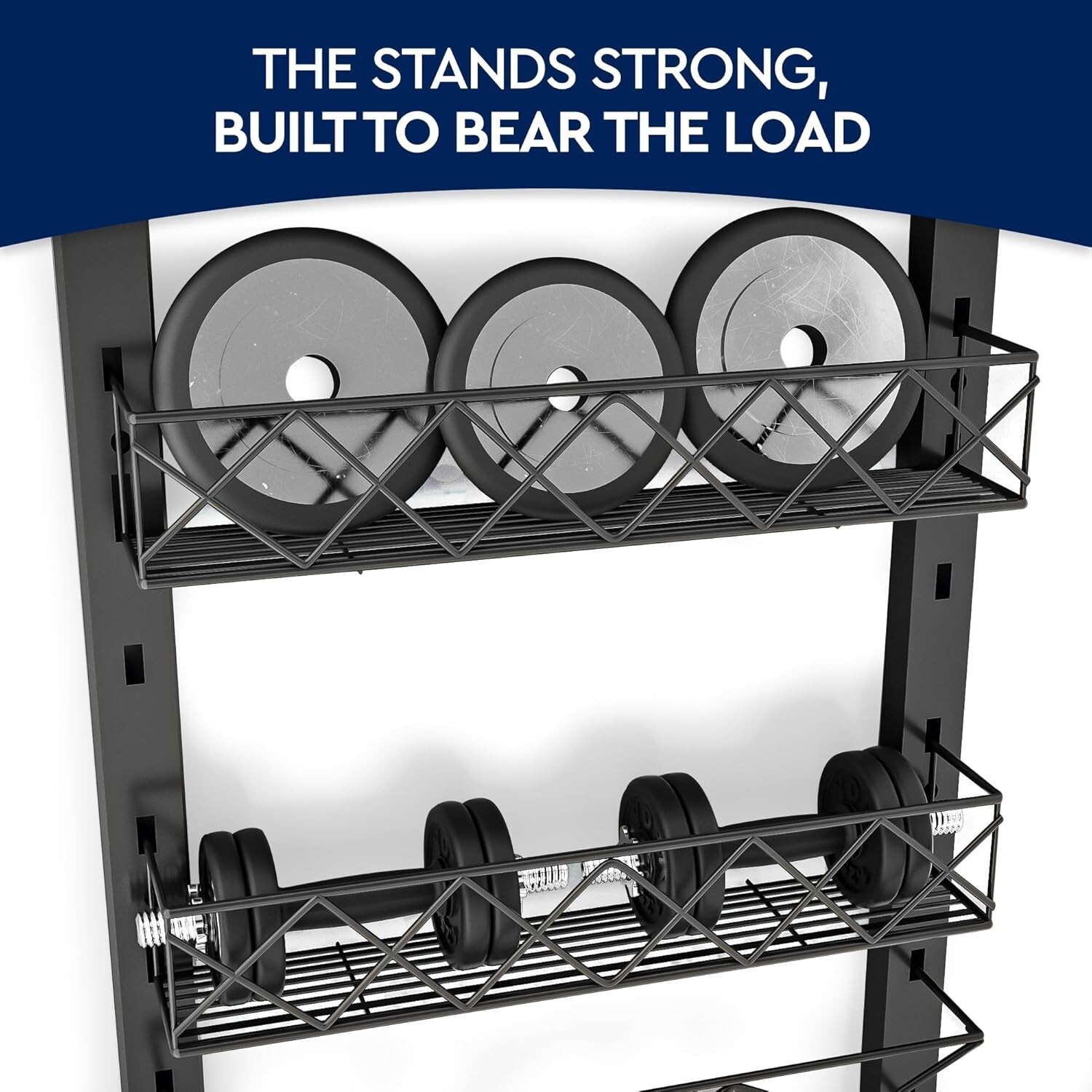 8-Tier Pantry Door Organizer, Spice Rack with Adjustable Baskets