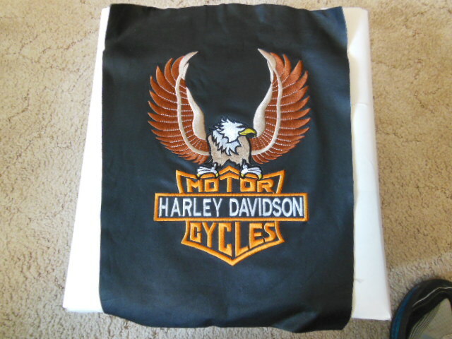 Harley Davidson Leather Eagle Bar & Shield Vest Jacket Patch 10" x 7"