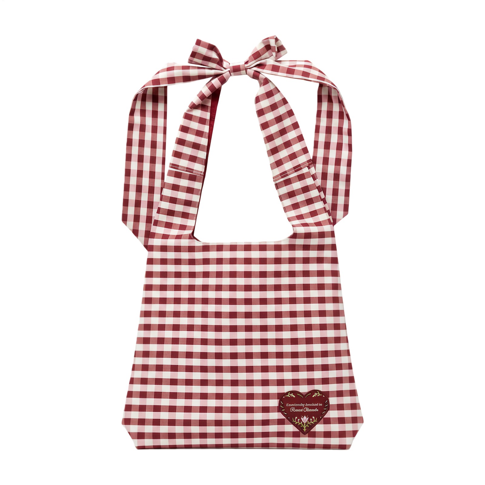 Barnes & Noble Valentine’s Day Book Tote Bag NEW With Tags 2026 Red White Check