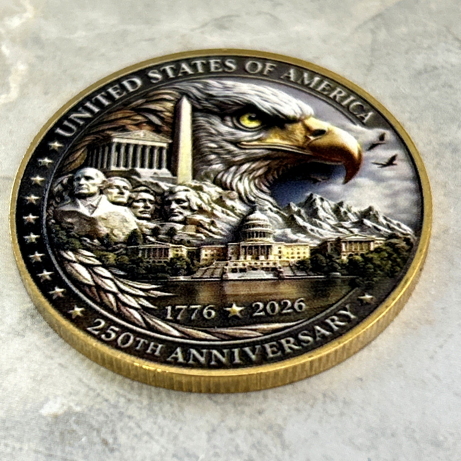 *250TH ANNIVERSARY Bald Eagle* 1776-2026 USA Commemorative Coin Medal