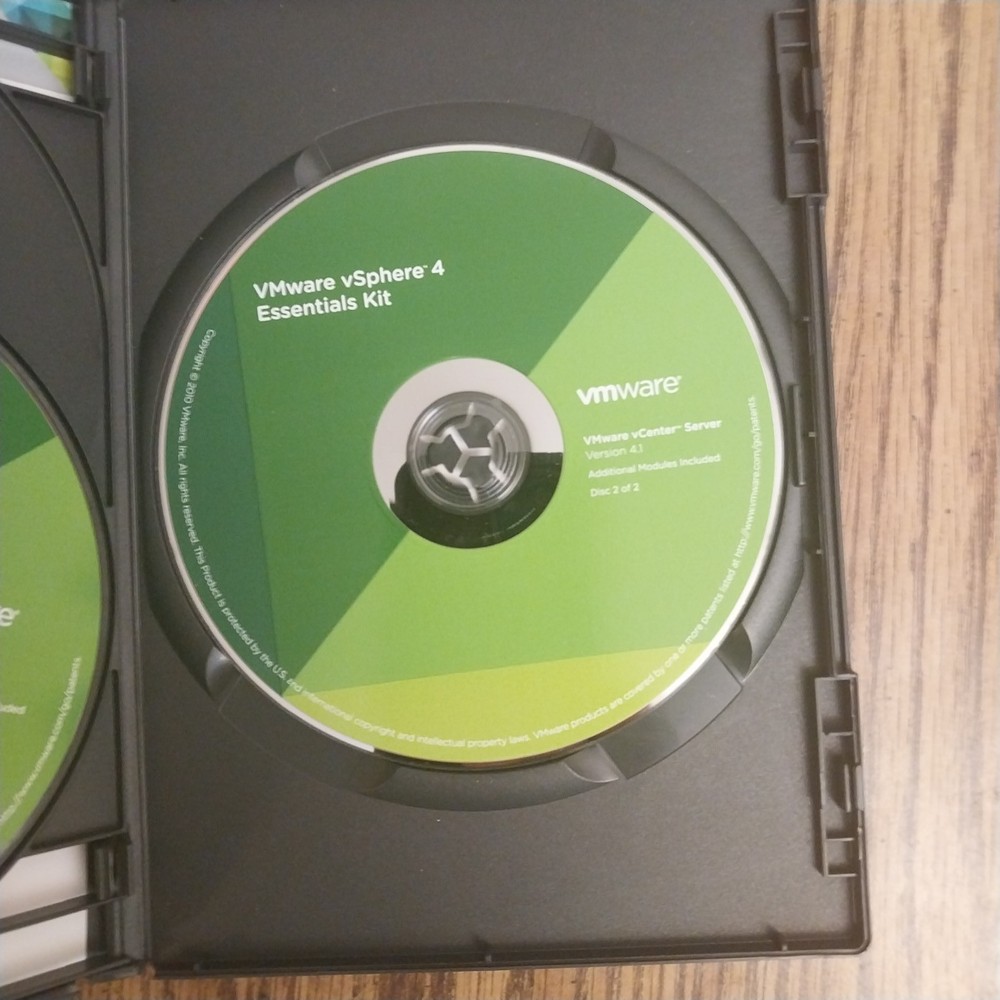 VMWare VSphere 4 Essentials Kit Discs and Case ONLY No Serial # or service