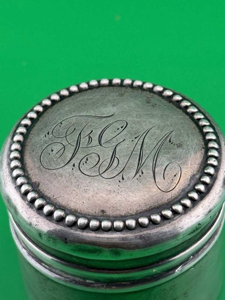 Antique Early Victorian Solid Silver Pill Box Snuff Pyx Box