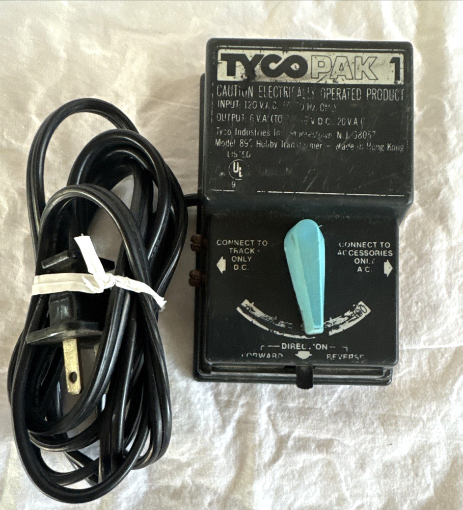 Tyco Pak 1 Model 895 Train Transformer Controller Forward Reverse Directional