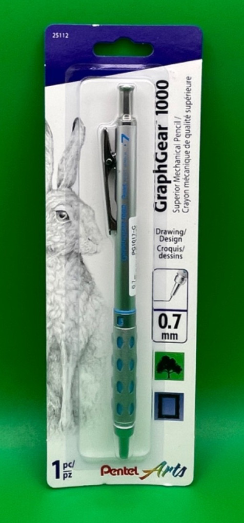 Pentel Arts GraphGear 1000 Premium Mechanical Pencil 0.7mm Blue Barrel - Carded