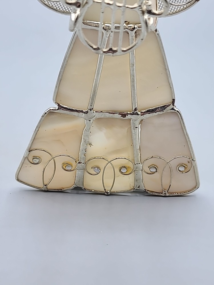 Capriz Shell Angel Tealight Holder 6" Tall