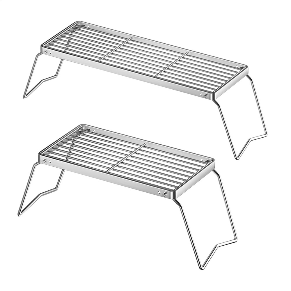 Foldable Campfire Grill Grate Camping Cooking Racks for Fire Pit Over Fire