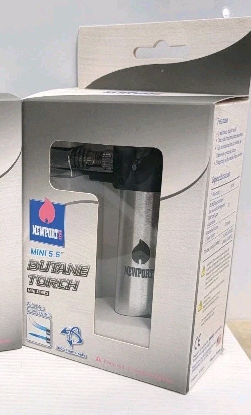 1 Newport Zero 5.5 " Single Jet Flame Refillable Adjustable Windproof Lighter