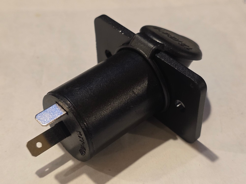 (10 pcs) MX1-0077 Cigarette Lighter Panel Socket, 12VDC, 2 Terminals (NOS)