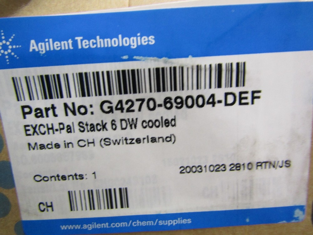 Agilent G4270-60004 Cooled PAL Stack, 6 DW