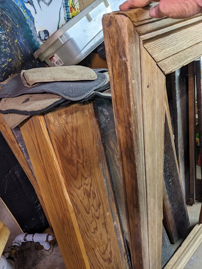 Antique Oak Wall Frame