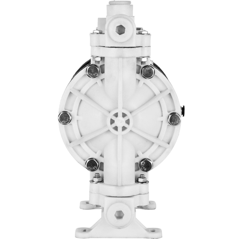2.5GPM 80PSI Air-Driven Double Diaphragm Pump PP Construction PTFE