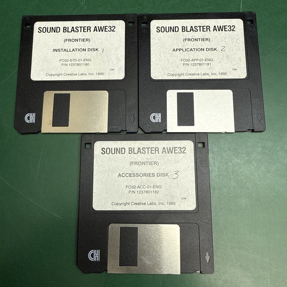 Sound Blaster AWE32 Install Application Accessory - floppy disk 3.5 inch