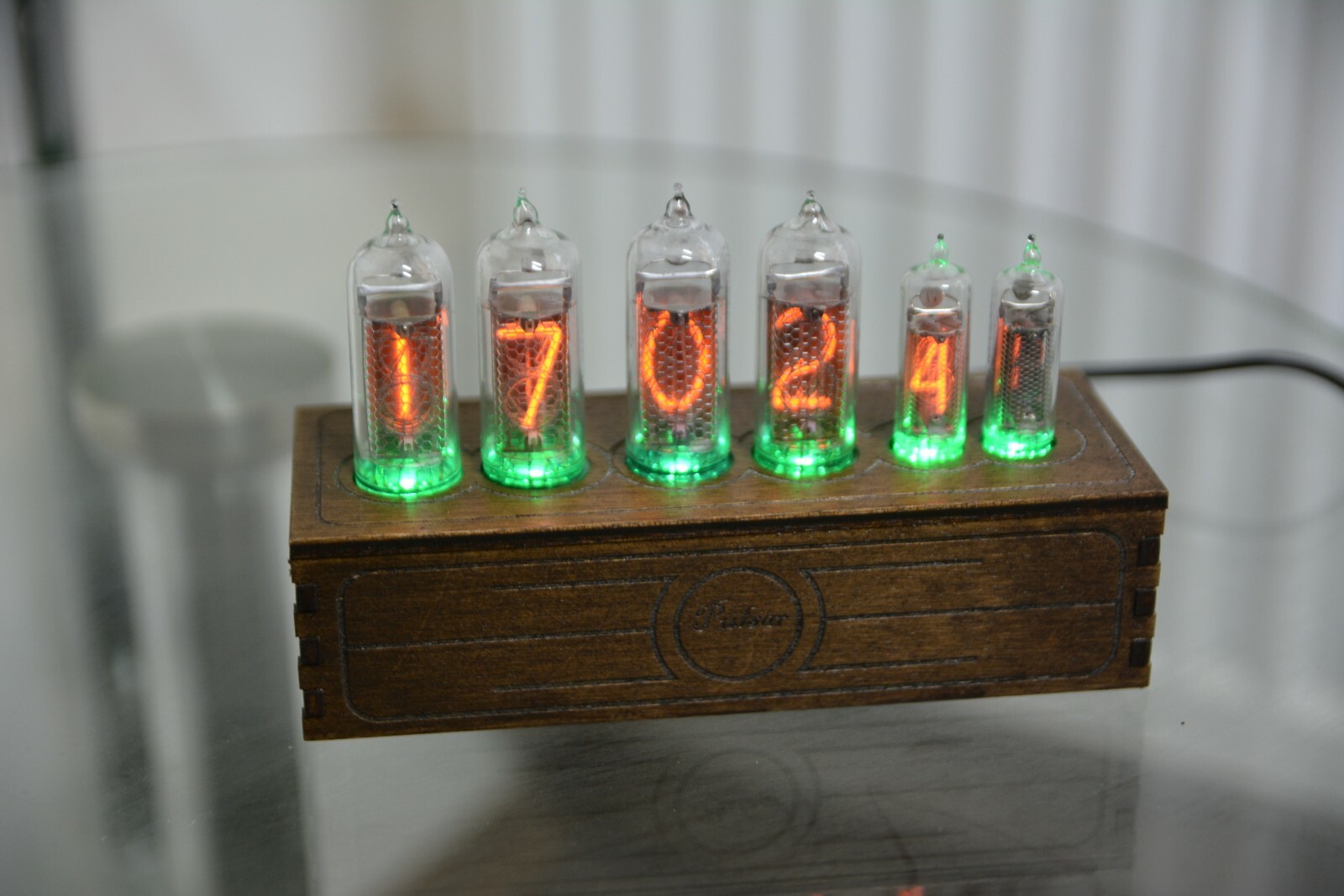 Nixie tube clock IN-14+IN-16 RGB table desk retro old vintage clock for bedroom
