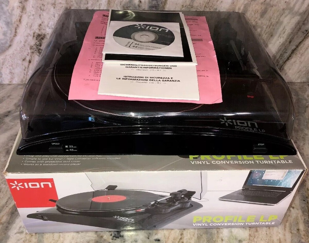 EZ ION Audio PROFILE LP Vinyl Conversion Turntable Convert CD Digital MP3 iPod