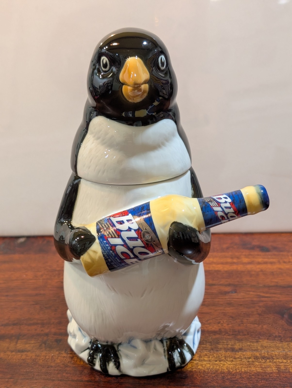 Anheuser-Busch BUD ICE PENGUIN STEIN Ceramic Hand Numbered CS315 Albert Stahl
