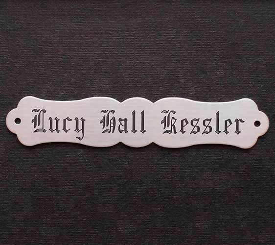 SADDLE PLATE ORNATE Small Halter Solid Nickel Silver Custom Engraved