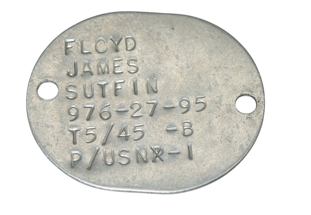 Original WWII US Navy Dog Tag Construction Battalion Unit 502 SEABEES CA6