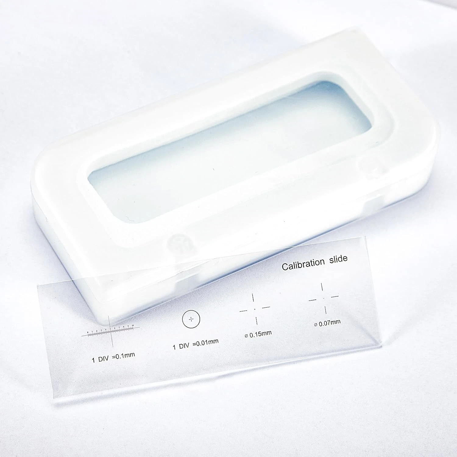 Microscope Stage Micrometer Calibration Slide 0.01mm with 4 Scales
