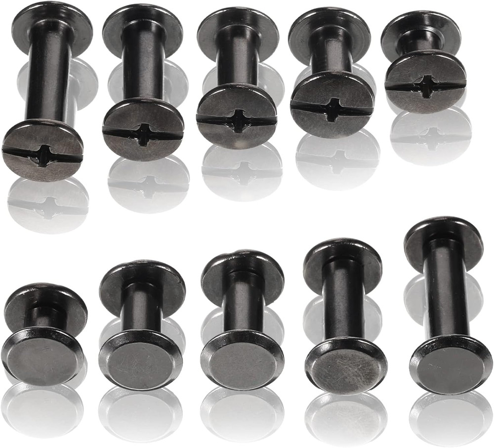 Pangda 80 Sets Chicago Screw Leather Rivets Assorted Kit Chicago Binding Screws