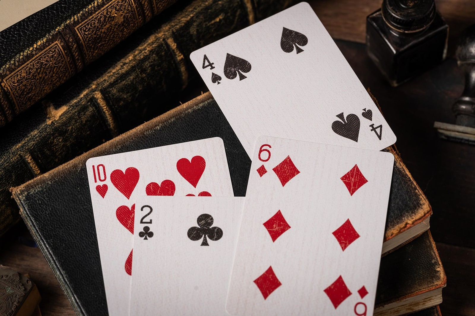 Triton 42 Club Playing Cards –Antique Restoration (sea green) by A Haines