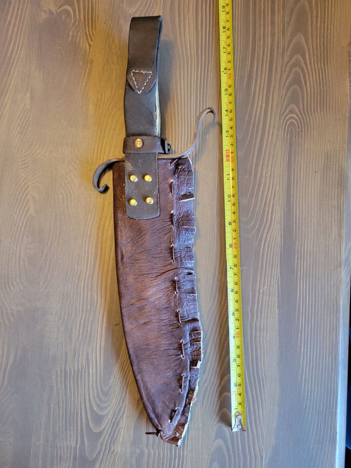 LARGE! Civil War "Style" Stag Handle Bowie Knife w/Custom Sheath!