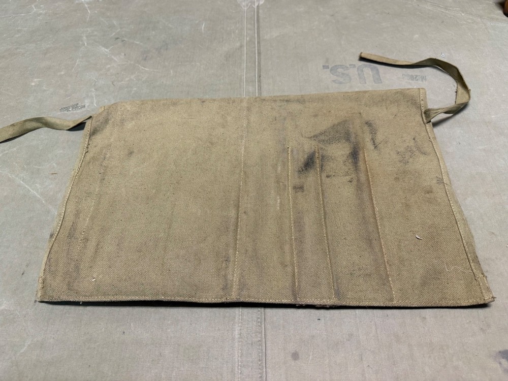 ORIGINAL WWII US ARMY M1937 CAVALRY RANGE FIELD COOKING UTENSILS ROLL-JQMD 1944