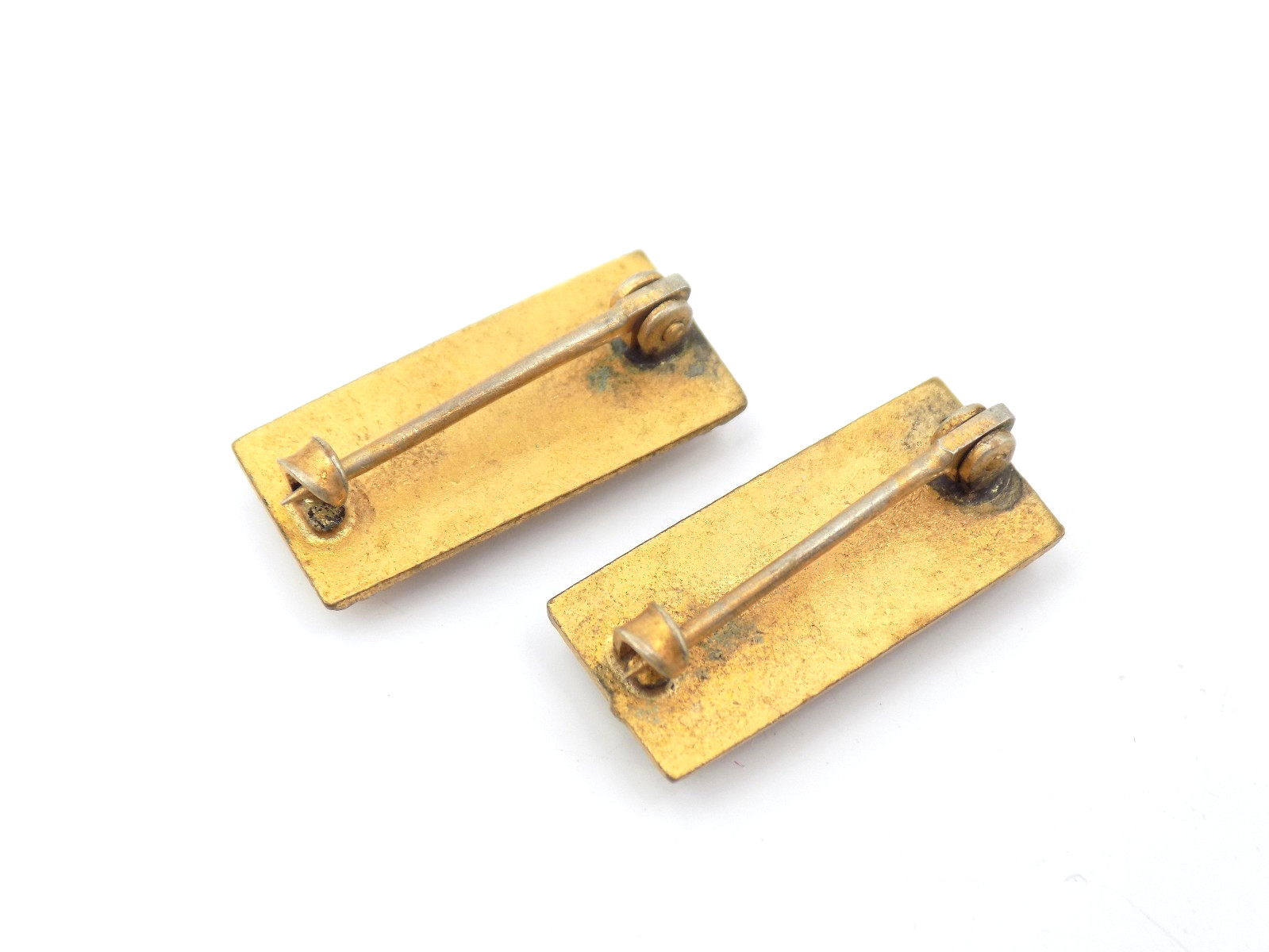 Original WWI Era US Army 2nd Lieutenant Shirt Collar Bar Insignia Set