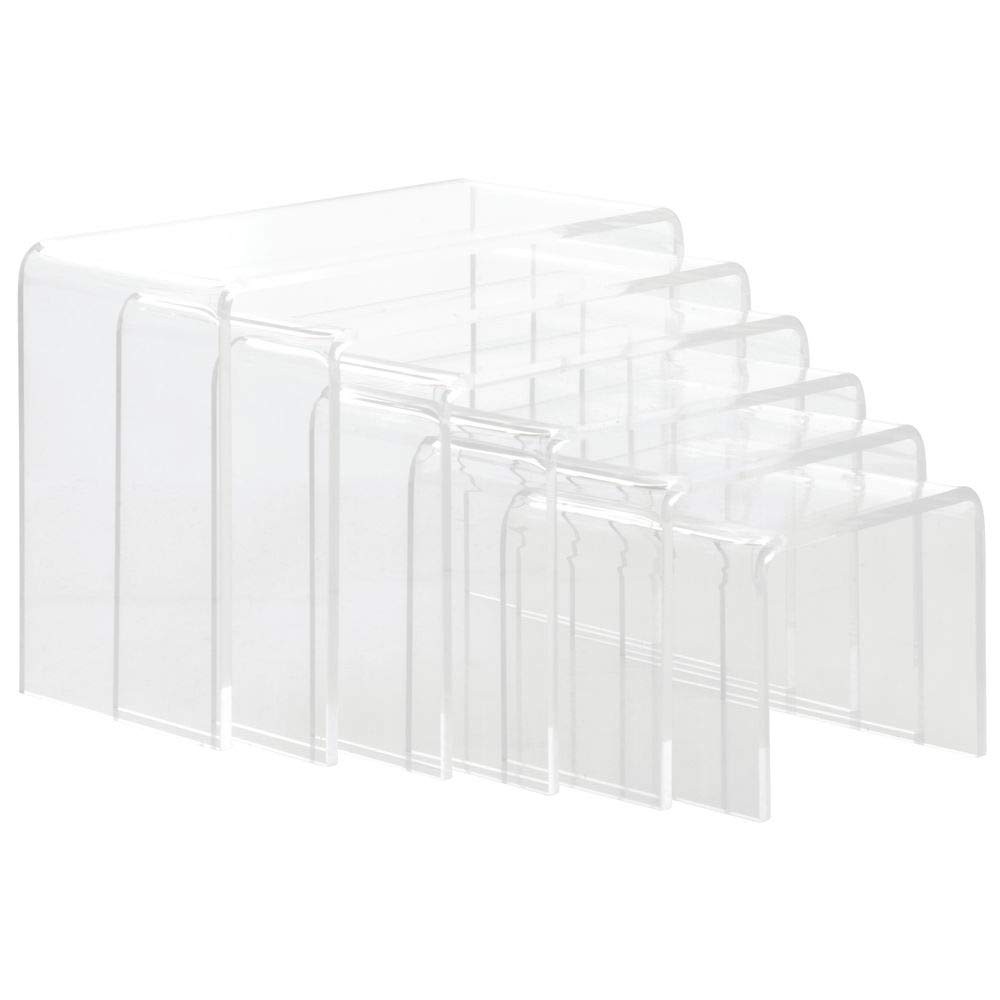 Display Risers, Clear Acrylic Set of 6