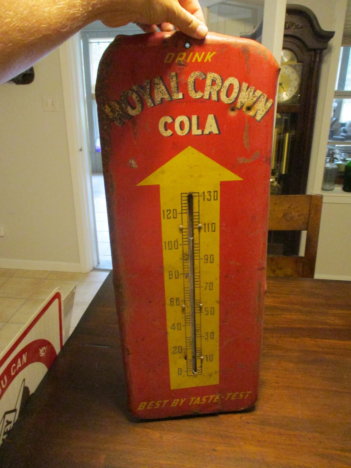 DRINK ROYAL CROWN COLA BEST BY TASTE-TEST 1952 THERMOMETER NEEDS TUBE