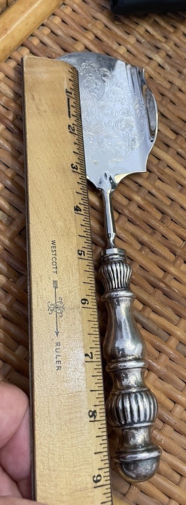 RAIMOND Silver Sterling Etched Server Italy