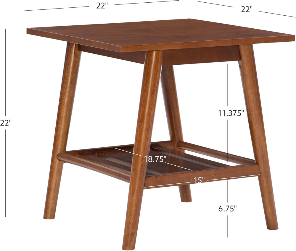 Melissa Mid-Century Walnut End Table