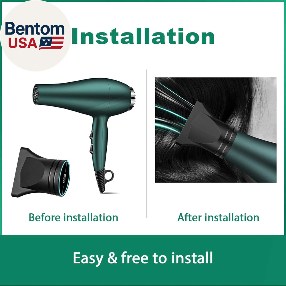 2PCS Hair Dryer Attachment Universal Plastic Blower Nozzle Replace the Styling