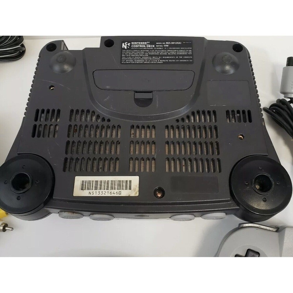 Nintendo 64 N64 System / Console Bundle + Cables + 2 Controller + Super Mario 64