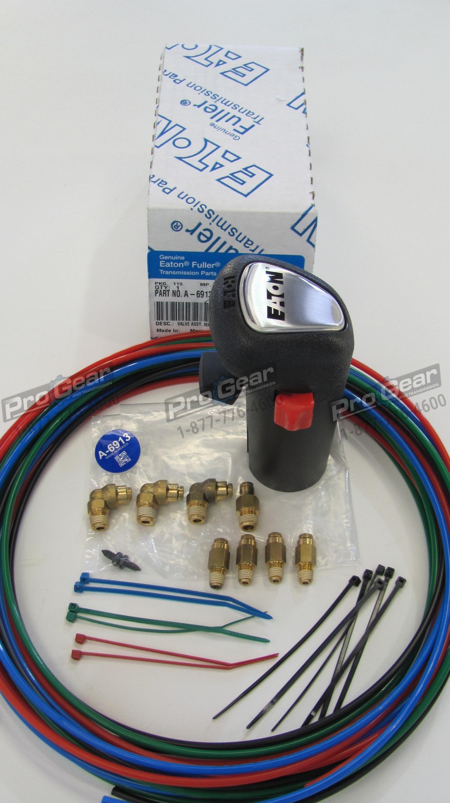A6913 13 Speed Genuine Eaton Transmission Shift Knob & 4 line air line kit USA